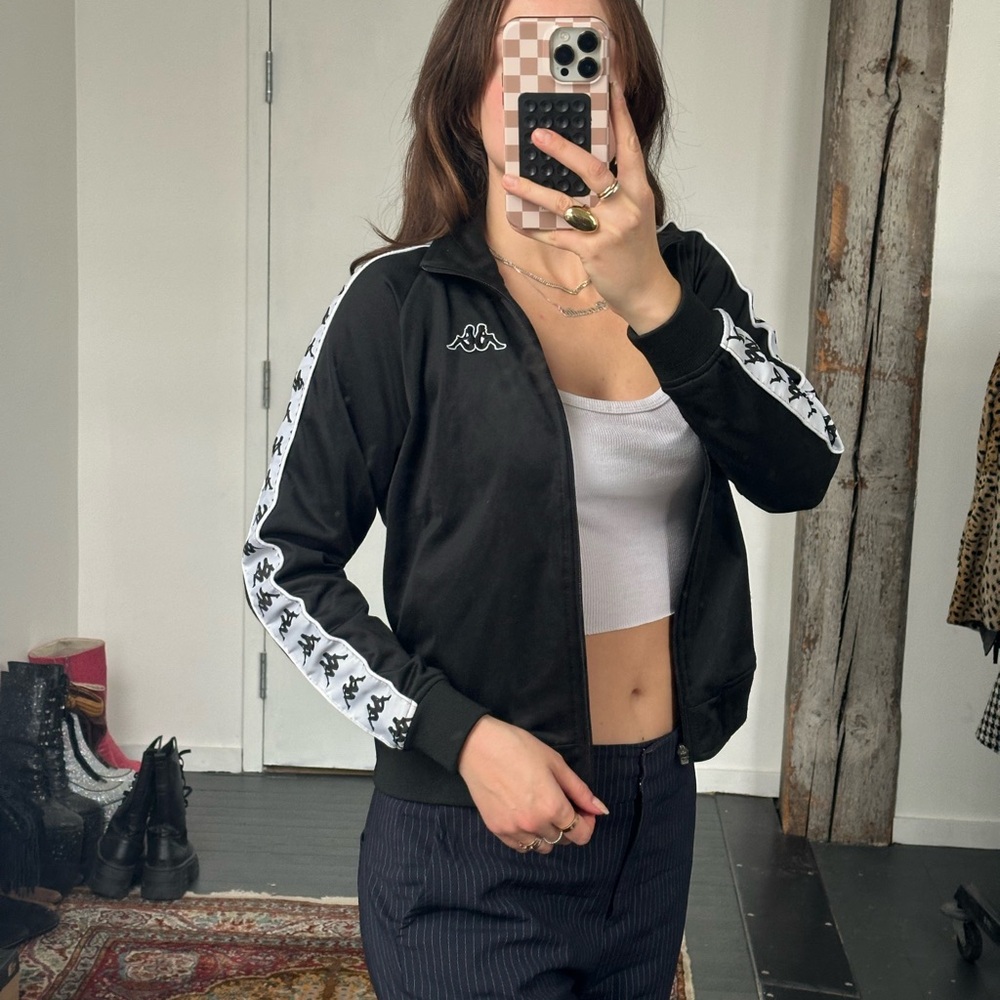 Kappa Women's Classic Black Zip Up Sweater